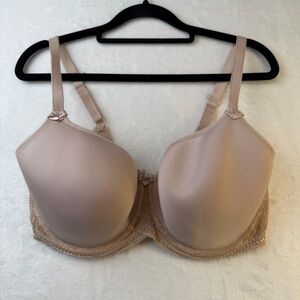 Panache Underwire Bra Tan Nude 36F Convertible Racerback Full Coverage